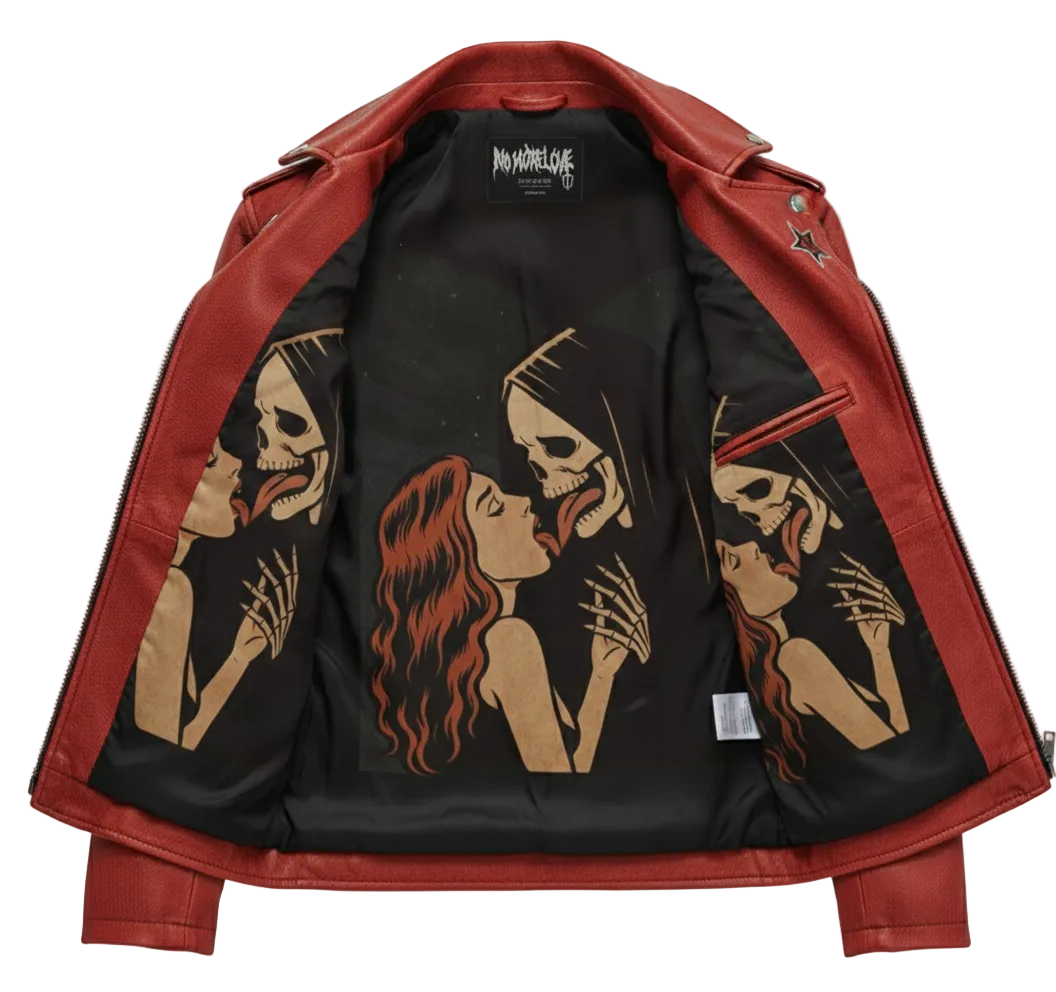 "SINFUL" BIKER JACKET
Blood Red