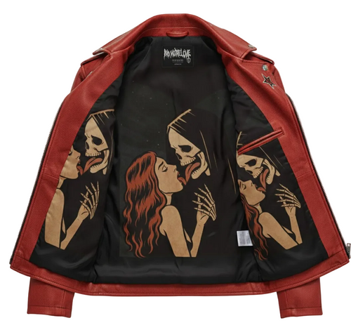 "SINFUL" BIKER JACKET
Blood Red
